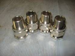 New 4 sure-fit stainless steel compression adapters
