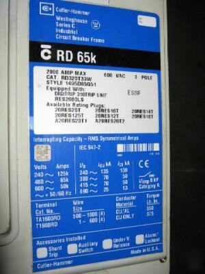 Ch westinghouse rd 1600 amp 1600A a RD320T33W RES2000LS