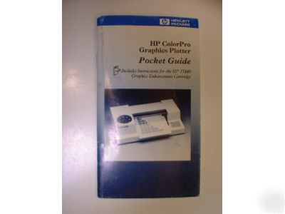 Hp colorpro graphics plotter pocket guide - original
