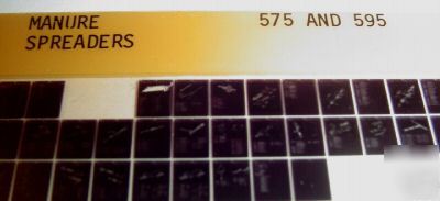 Ih 575 & 595 manure spreader parts catalog microfiche
