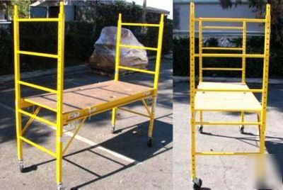 Lot 5 -6' scaffold scaffolding hand cart truck+platform