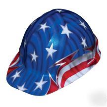 Jackson headturner old glory/flag hardhat hard hat osha