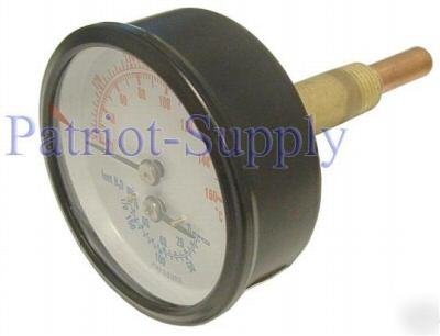 Westwood H25-1 boiler tridicator gauge 0-75PSI/70-320Âºf