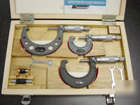 Precision 0-3 inch micrometer set