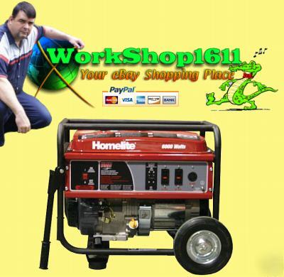 6000W homelite gas generator for home camper rv boat