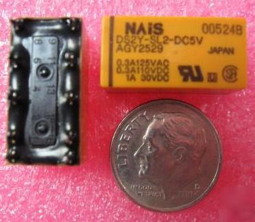 Miniature relay, DS2Y-SL2-DC5V, nais, 5VDC coil, 6 each