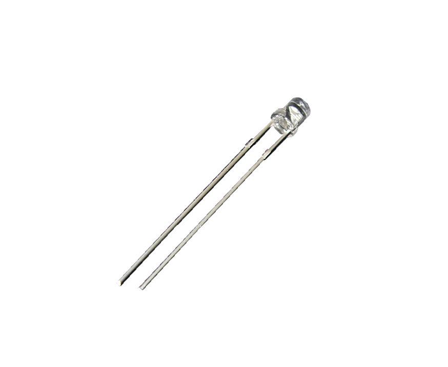 100X 3MM white wide angle flat top led free resistors