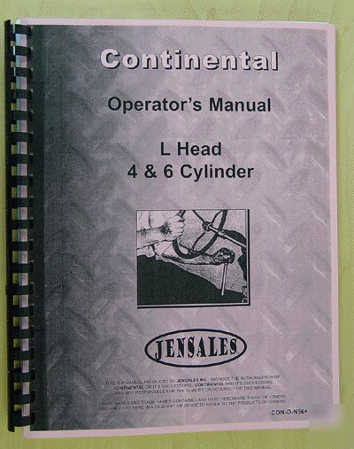 Continental eng l-head operator manual (con-o-N56+ lhd)