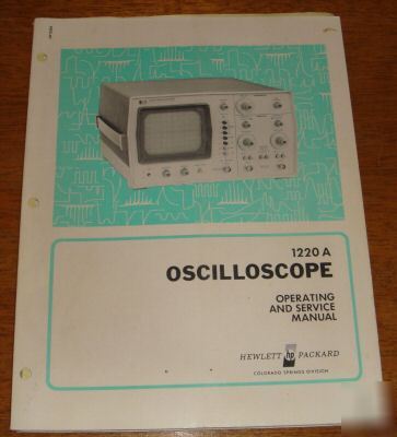 Hp oscilloscope 1220 a operating & service manual