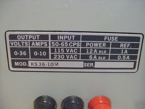 Kepco regulated dc power supply ks 36-10M 
