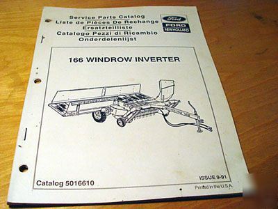 New holland 166 windrow inverter parts manual nh