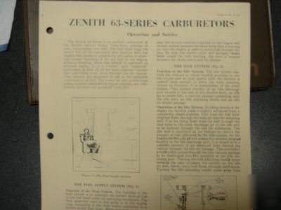 Zenith carburetor service parts manual tractor case ihc