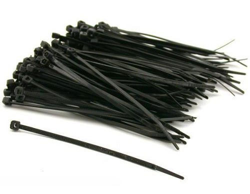 100 uv black stnd nylon cable ties 8