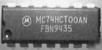 (50) MC74HCT00AN quad 2-input nand gate 7400/74HC00,nos