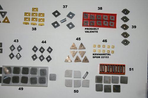 600 pcs carbide & ceramic inserts many shapes & sizes