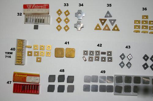 600 pcs carbide & ceramic inserts many shapes & sizes