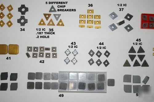 600 pcs carbide & ceramic inserts many shapes & sizes