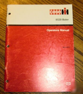 Case ih 8520 baler operator's manual