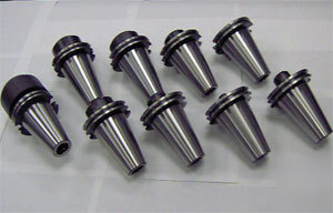 New 9 lyndex CAT50 stub end mill holders kit+pull studs