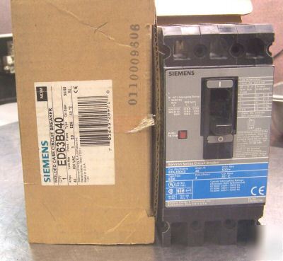 New siemens ite ED63B040 circuit breaker 40 a 600 v 3 p