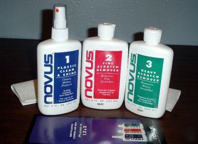 Novus plastic polish/any combination of 3 8OZ bottles