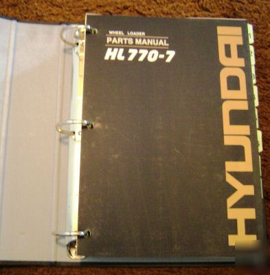 Hyundai HL770-7 wheel loader parts manual catalog book