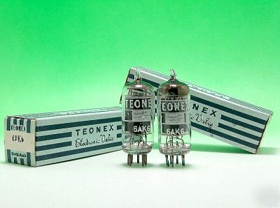 6AK6 teonex england tube nos in box lot of 2