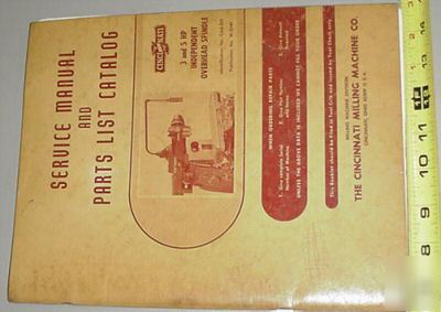 Cincinnati independent overhead spindle head manual