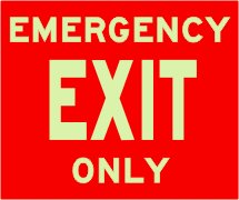 Emergency exit only sign glow in the dark 12