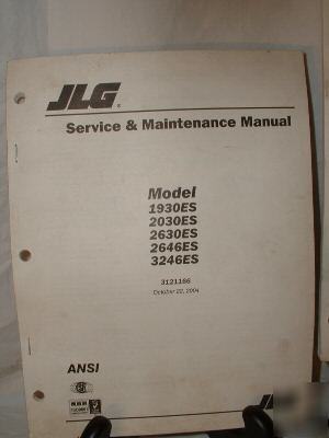 Jlg service & parts manuals electric scissor lifts