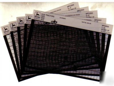 John deere 215 215A 780 windrowers parts microfiche
