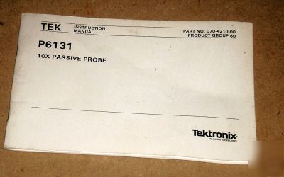 Tektronix P6131 operation & service man. (070-4210-00)