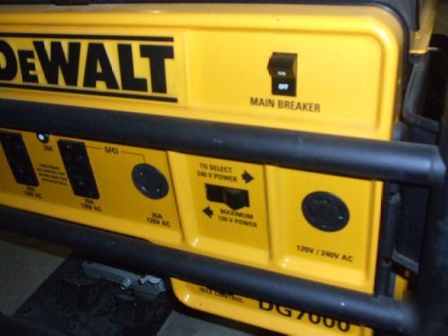 New dewalt DG7000 generator, (8 hours)