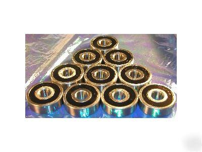 10 double sealed ball bearing 6201-2RS cycles bicycles