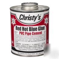 2 cans of christy's red hot blue glue pvc pipe cement