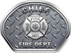 Fire helmet face decal 49 reflective chief dp