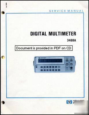 Hp 3468A HP3468A service manual w/A3 and A4 foldouts