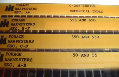 Ih 50 to 650 forage harvester parts catalog microfiche