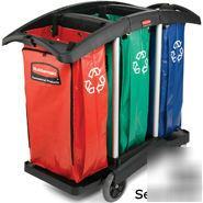 New triple capacity cleaning janitor cart rcp 9T92 - 