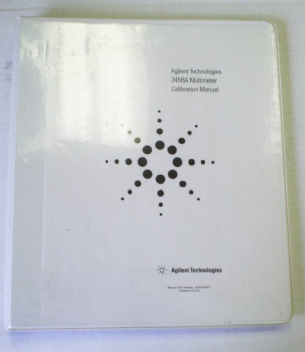 Agilent 3458A multimeter calibration manual - $5 ship 