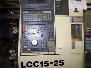 Okuma lcc-15-2S twin saddle 4 axis cnc turning center