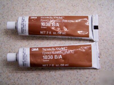 Scotch weld epoxy adhesive 1838B/a two tubes of part a