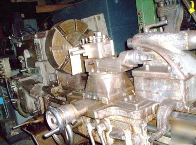Sidney geared head engine lathe w/ (2) 3 jaw chucks