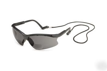 Safety reading glasses gray len bifocal magnifiers +1.5