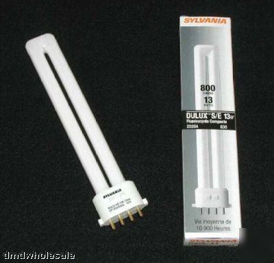 2 sylvania dulux s/e 20284 compact fluorescent bulbs