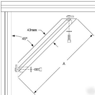 8020 aluminum 45 degree support 40 s 40-2580 n