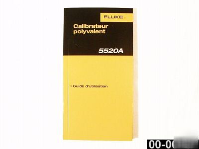 Fluke 5520A manual guide - francais french
