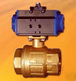 Pneumatic actuated brass 2 way ball valve 3/8