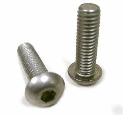 Stainless steel allen button head bolt 1/4-20 x 1
