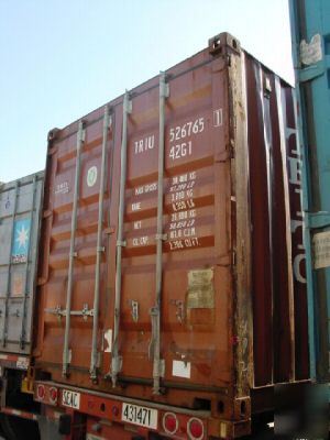 40' std used shipping storage container long beach, ca.